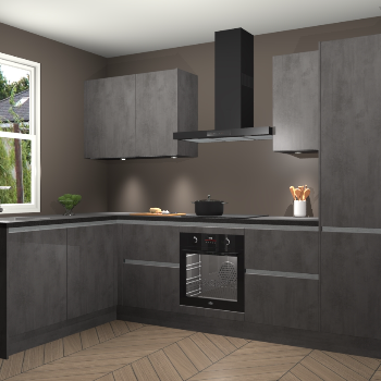 Beton Antraciet greeploze keuken Beijing 109898