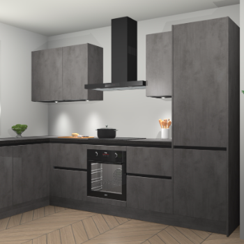 Beton Antraciet greeploze keuken Beijing 109901