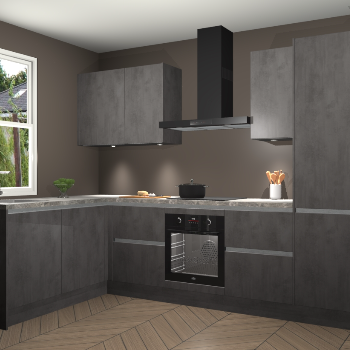 Beton Antraciet greeploze keuken Beijing 109924