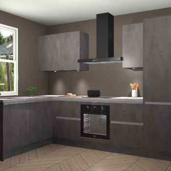 Beton Antraciet greeploze keuken Beijing 109937