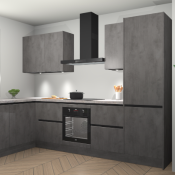 Beton Antraciet greeploze keuken Beijing 109940