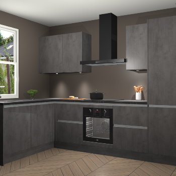 Beton Antraciet greeploze keuken Beijing 109943