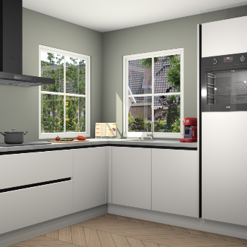 Zijdegrijze greeploze keuken Pai 109770