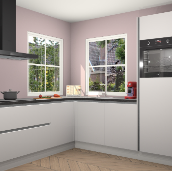 Zijdegrijze greeploze keuken Pai 109756