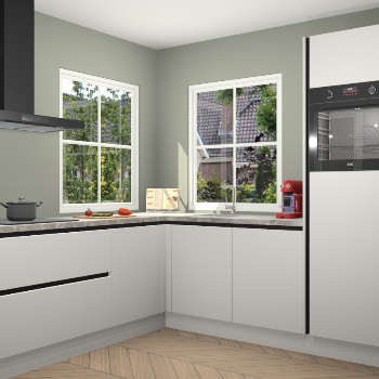 Zijdegrijze greeploze keuken Pai 109772