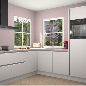 Zijdegrijze greeploze keuken Pai 109758