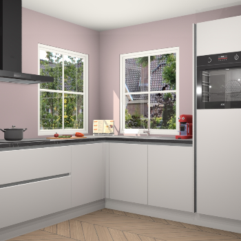 Zijdegrijze greeploze keuken Pai 109759