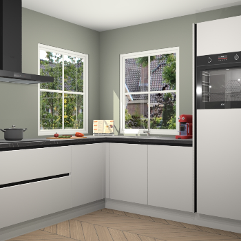 Zijdegrijze greeploze keuken Pai 109774