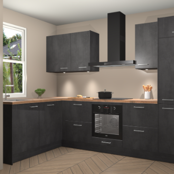 Beton Zwarte keuken Beijing 109948