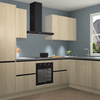 Vuren greeploze keuken Geneve 109806