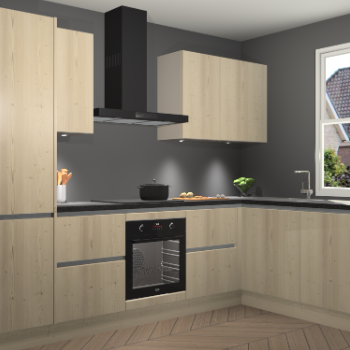 Vuren greeploze keuken Geneve 109815