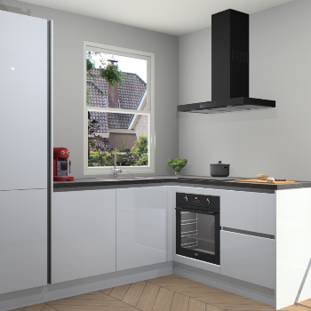 Sneeuwwitte hoogglans greeploze keuken Phuket 109276