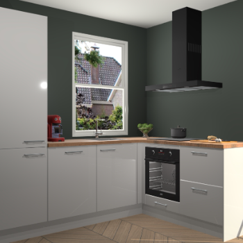 Zijdegrijze hoogglans keuken Phuket 109280