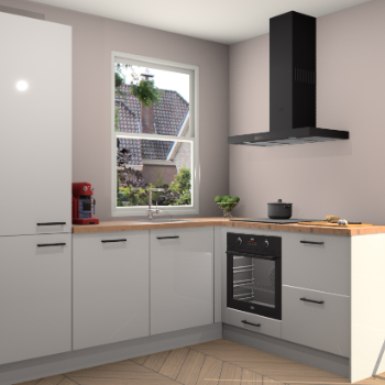 Zijdegrijze hoogglans keuken Phuket 109283