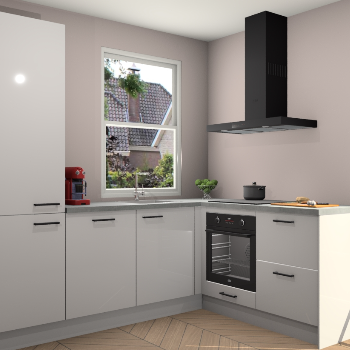 Zijdegrijze hoogglans keuken Phuket 109513