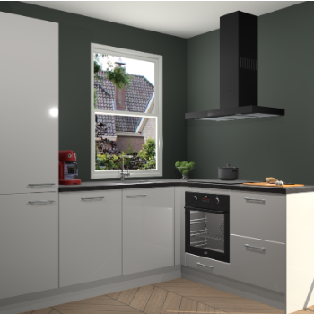 Zijdegrijze hoogglans keuken Phuket 109516