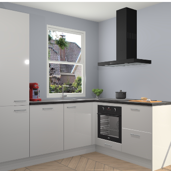 Zijdegrijze hoogglans keuken Phuket 109517