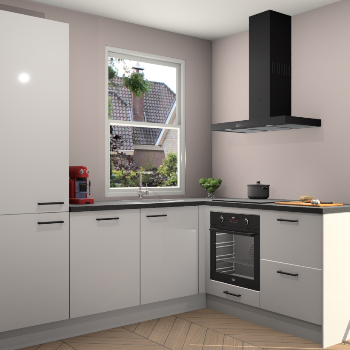 Zijdegrijze hoogglans keuken Phuket 109519