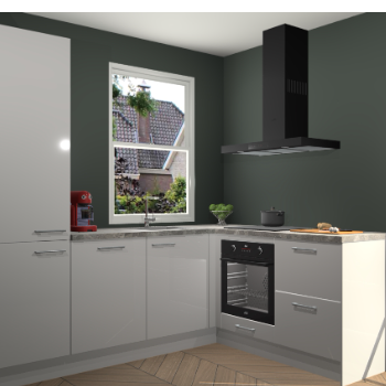 Zijdegrijze hoogglans keuken Phuket 109522