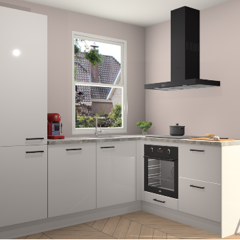 Zijdegrijze hoogglans keuken Phuket 109525