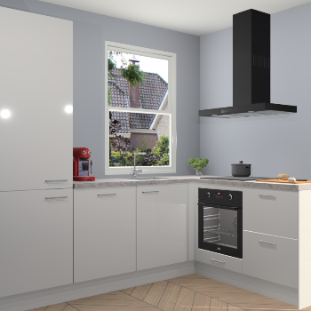 Zijdegrijze hoogglans keuken Phuket 109529