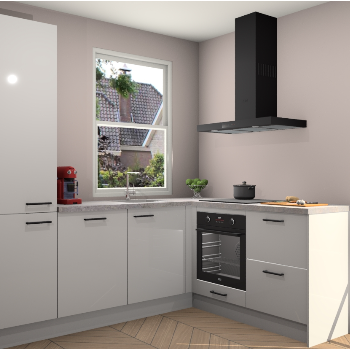 Zijdegrijze hoogglans keuken Phuket 109531