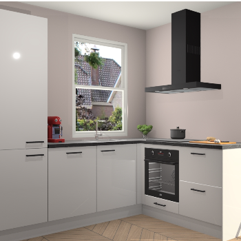 Zijdegrijze hoogglans keuken Phuket 109537