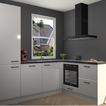 Zijdegrijze hoogglans keuken Phuket 109538