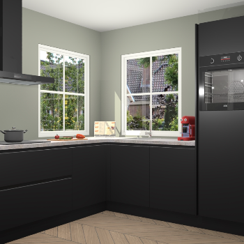 Zwarte greeploze keuken Pai 109987