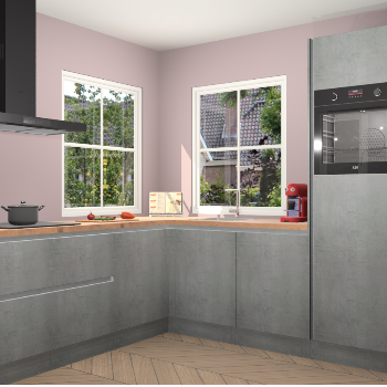 Beton Parelgrijs greeploze keuken Pai 110002