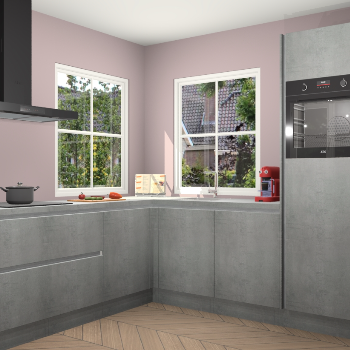 Beton Parelgrijs greeploze keuken Pai 110156