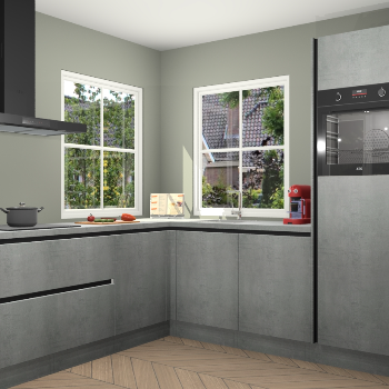 Beton Parelgrijs greeploze keuken Pai 110171