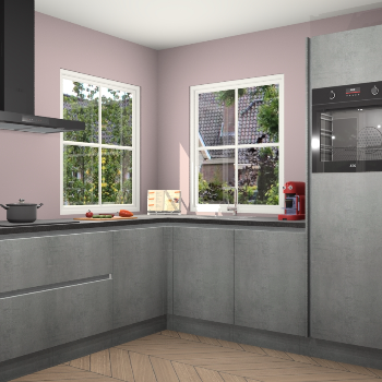 Beton Parelgrijs greeploze keuken Pai 110157