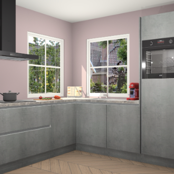 Beton Parelgrijs greeploze keuken Pai 110158