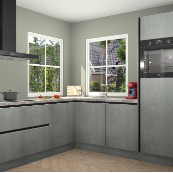 Beton Parelgrijs greeploze keuken Pai 110173