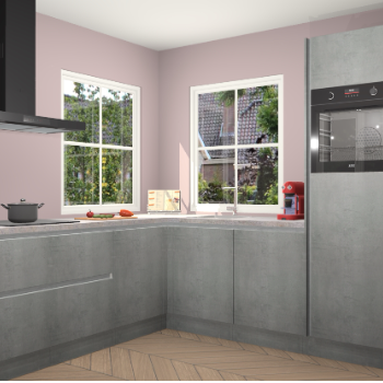 Beton Parelgrijs greeploze keuken Pai 110159