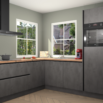 Beton Antraciet greeploze keuken Pai 110181