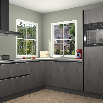 Beton Antraciet greeploze keuken Pai 110287