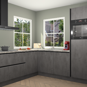 Beton Antraciet greeploze keuken Pai 110289