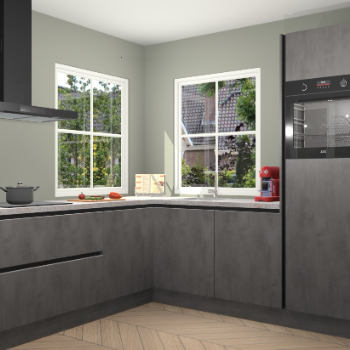 Beton Antraciet greeploze keuken Pai 110290