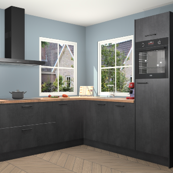 Beton zwarte keuken Pai 110184