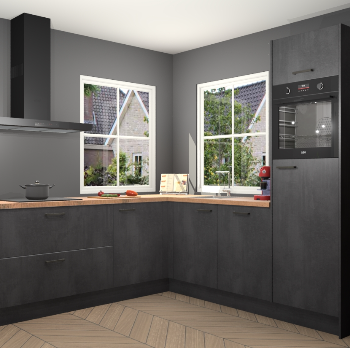 Beton zwarte keuken Pai 110185