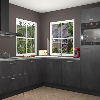 Beton zwarte keuken Pai 110394