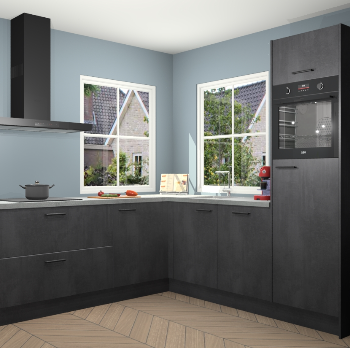 Beton zwarte keuken Pai 110404