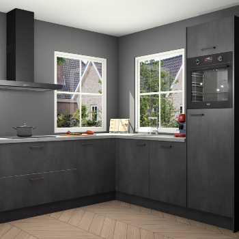 Beton zwarte keuken Pai 110409