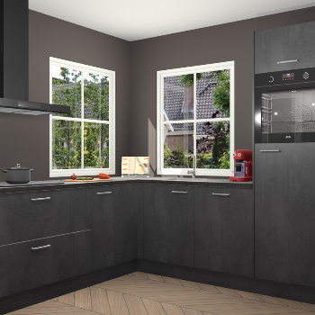 Beton zwarte keuken Pai 110395