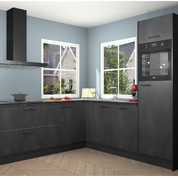 Beton zwarte keuken Pai 110405