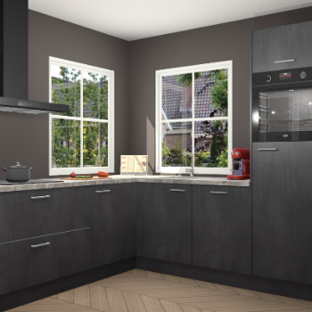 Beton zwarte keuken Pai 110396