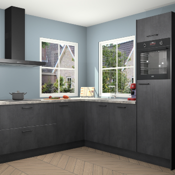 Beton zwarte keuken Pai 110406