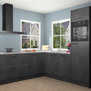 Beton zwarte keuken Pai 110407